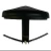 Deltech Manufacturing 4-1/2" Round Light Pole Top Cap- Black Plastic view 3