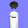Deltech Manufacturing 4-1/2" Round Light Pole Top Cap- Black Plastic view 4