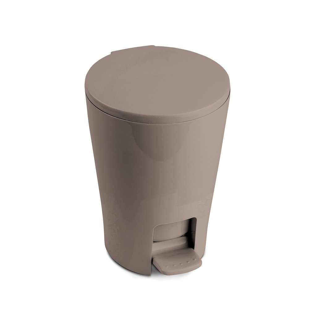 Tatay Diabolo Bathroom Pedal Bin 5L | Removable Interior with Handle | Practical Design and Easy to Clean | High Strength Plastic | 19 x 21 x 28.2 cm  Mink