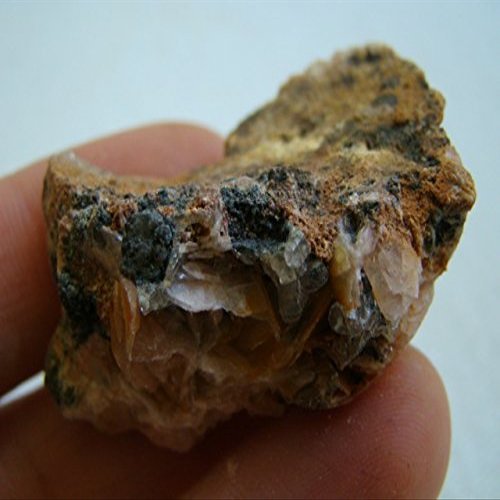 Gua7613 Pink & Brown Barite Blades in Matrix Mini Cluster