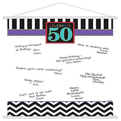 Celebrate 50 Sign In Scroll