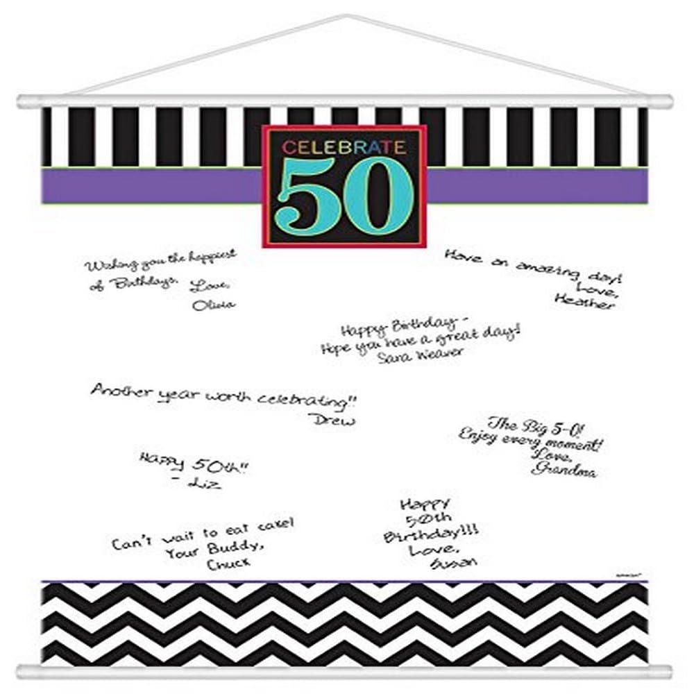 Celebrate 50 Sign In Scroll