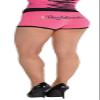 Amscan 396217 Sassy Bride Shorts, Costume, Pink, S/M Party Supplies view 1