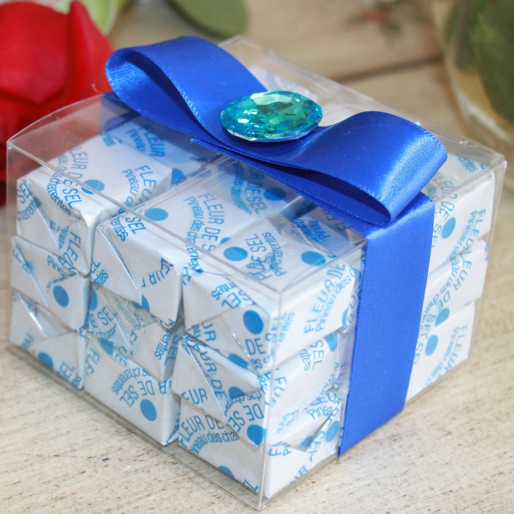 FavorOnline Fleur de Sel Paris Caramels, French Caramel with Sea Salt Gift Box - 27 Pieces, 10.5 oz