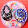 Multi-Clear-silicone Ring pendants Molds,ring size 8. 9. pendants 50mmX45mm.(332) view 2
