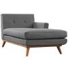 America Luxury - Sofa Modern Contemporary Right-Arm Chaise, Grey, Fabric view 1