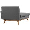 America Luxury - Sofa Modern Contemporary Right-Arm Chaise, Grey, Fabric view 4
