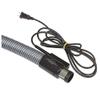 Electrified Gas Pump Handle Pigtail Corded Central Vacuum Hose, 30 Foot, Black Ends Silver-Gray Hose view 2