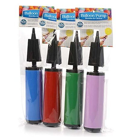 Balloon Pump, 28 cm (H) X5 cm (Dia) Assorted Color, Case of 48
