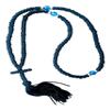 Iconsgr Handmade Christian Orthodox Blessed Waxed Komboskoini Prayer Rope 150 Knots Pentant view 1