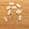 BambooMN 4.5" Decorative Bamboo Small Billboard Cocktail Hors' D'oeuvres Pick Skewer for Events, Restaurants, or Home Party Supplies, 300 Pieces view 2