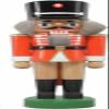 Rudolphs Schatzkiste Nutcracker Hussar red 17cm Nutcracker Wood Figure ore Mountains view 1