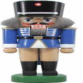 Rudolphs Schatzkiste Nutcracker Hussar Blue 17cm Nutcracker Wood Figure ore Mountains