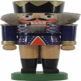 Rudolphs Schatzkiste Nutcracker King Blue 16cm Nutcracker Wood Figure ore Mountains