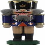 Rudolphs Schatzkiste Nutcracker King Dark-Blue 17,5cm Nutcracker Wood Figure ore Mountains