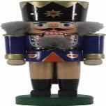 Rudolphs Schatzkiste Nutcracker King Dark-Blue 17,5cm Nutcracker Wood Figure ore Mountains