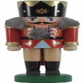 Rudolphs Schatzkiste Nutcracker King Dark red 17,5cm Nutcracker Wood Figure ore Mountains