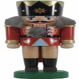 Rudolphs Schatzkiste Nutcracker King Dark red 17,5cm Nutcracker Wood Figure ore Mountains