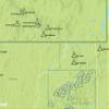 New England 4000 Footers Map 18x24 Poster (Green & Aqua) view 2