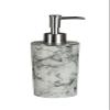 Premier Housewares Rome Soap Dispenser, Marble Effect, Plastic - Grey view 1