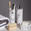 Premier Housewares Rome Soap Dispenser, Marble Effect, Plastic - Grey view 4