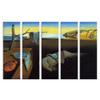 Alonline Art - The Persistence Of Memory Melting Watch 5 Panels by Salvador Dali | print on wall sticker vinyl decal (Rolled) | 36"x24" - 91x61cm | 5 Panels split | Wall art home decor for bedroom view 1