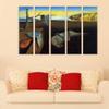 Alonline Art - The Persistence Of Memory Melting Watch 5 Panels by Salvador Dali | print on wall sticker vinyl decal (Rolled) | 36"x24" - 91x61cm | 5 Panels split | Wall art home decor for bedroom view 2