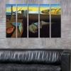 Alonline Art - The Persistence Of Memory Melting Watch 5 Panels by Salvador Dali | print on wall sticker vinyl decal (Rolled) | 36"x24" - 91x61cm | 5 Panels split | Wall art home decor for bedroom view 3