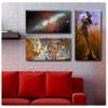 Alonline Art - Stars Hubble Nasa Astronomy by Space Galaxy | print on wall sticker vinyl decal (Rolled) | 35"x18" - 89x46cm | Set of 3 Lot | Wall art home decor for bedroom or for home | wallpaper view 2