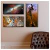 Alonline Art - Stars Hubble Nasa Astronomy by Space Galaxy | print on wall sticker vinyl decal (Rolled) | 35"x18" - 89x46cm | Set of 3 Lot | Wall art home decor for bedroom or for home | wallpaper view 3