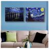 Alonline Art - Starry Night Over Rhone Set 2 by Vincent Van Gogh | print on wall sticker vinyl decal (Rolled) | 16"x12" - 41x30cm | Set of 2 Lot | Wall art home decor for home or for nursery | HD view 3