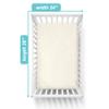 TL Care Cotton Fitted Mini Crib Sheet 38x24", Cream view 3