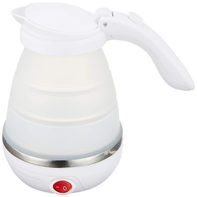 miyoshi co.,ltd MCO Foldable Travel Kettle, 16.9 fl oz (500 ml), Voltage Switching, White MBE-TK02/WH