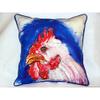 Betsy Drake HJ288 Rooster Head Large Indoor & Outdoor Pillow 18 x 18 view 1