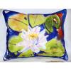 Betsy Drake HJ171 Lily Pad Flower Large Indoor & Outdoor Pillow 16 x 20 view 1