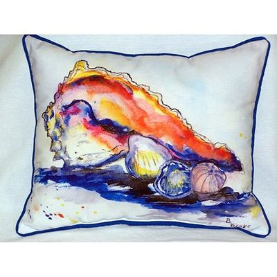 Betsy Drake HJ290 Betsys Conch Large Indoor & Outdoor Pillow 16 x 20
