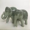 2 PCS Elephant Celadon Lanna Thai Hand Painted(Freehand) Under Nature Glazed Handmade Happy and Lucky view 2
