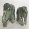 2 PCS Elephant Celadon Lanna Thai Hand Painted(Freehand) Under Nature Glazed Handmade Happy and Lucky view 3