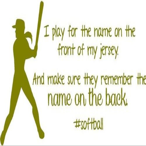 Softball Wall Decal | Girls Inspirational Sports Quote | 30"x12" [Softball1]