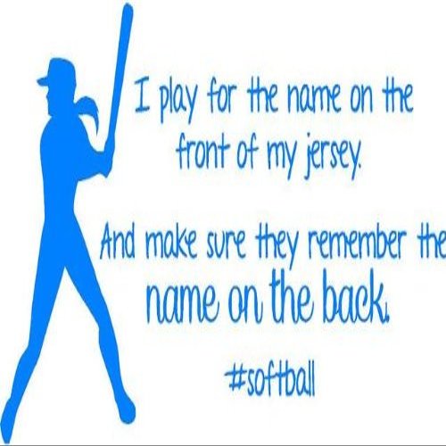 Softball Wall Decal | Girls Inspirational Sports Quote | 30"x12" [Softball1]