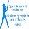 Softball Wall Decal | Girls Inspirational Sports Quote | 30"x12" [Softball1] view 1