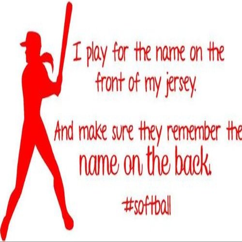 Softball Wall Decal | Girls Inspirational Sports Quote | 30"x12" [Softball1]