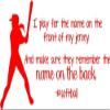 Softball Wall Decal | Girls Inspirational Sports Quote | 30"x12" [Softball1] view 1