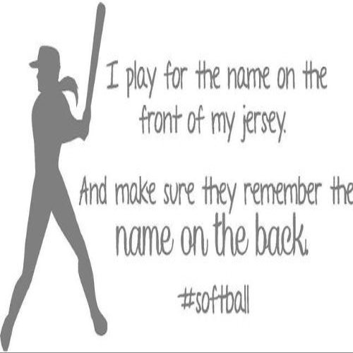 Softball Wall Decal | Girls Inspirational Sports Quote | 30"x12" [Softball1]