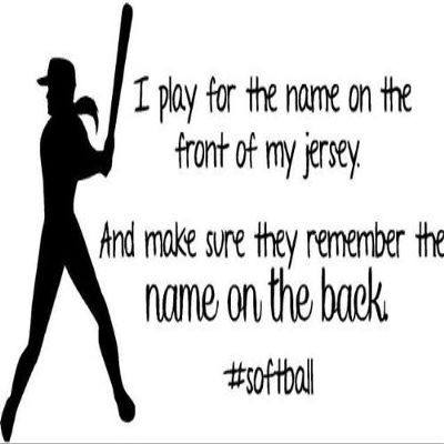 Softball Wall Decal | Girls Inspirational Sports Quote | 30"x12" [Softball1]