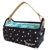 AF8284 Makeup Basket, Multi-Basket, Makeup Box, Cosmetic Box, Storage Basket, With Handle, Makeup Case, Cosmetic Holder, Tabletop, Mini Mirror, Black view 1