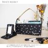 AF8284 Makeup Basket, Multi-Basket, Makeup Box, Cosmetic Box, Storage Basket, With Handle, Makeup Case, Cosmetic Holder, Tabletop, Mini Mirror, Black view 2