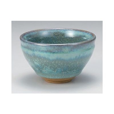  Matcha Bowl, Aoshino Kyo-Shaped Matcha Bowl, 4.5 x 2.8 inches (11.5 x 7 cm), Soil, Restaurant, Cafe, Japanese Tableware, Restaurant, Commercial Use