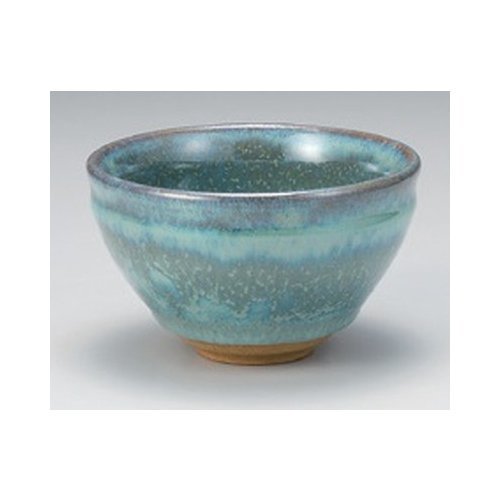 Matcha Bowl, Aoshino Kyo-Shaped Matcha Bowl, 4.5 x 2.8 inches (11.5 x 7 cm), Soil, Restaurant, Cafe, Japanese Tableware, Restaurant, Commercial Use