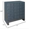 Durham 027-95 30 Drawer Cabinet 17 ASY. Unit, Gray view 2